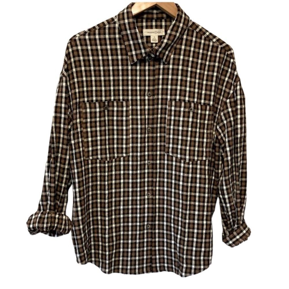 Treasure & Bond Plaid Shirt Medium NWT